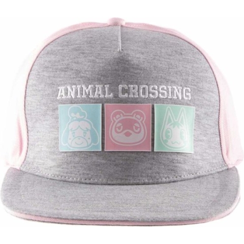 Nintendo Animal Crossing - Pastel Squares Snapback Cap - Grijs