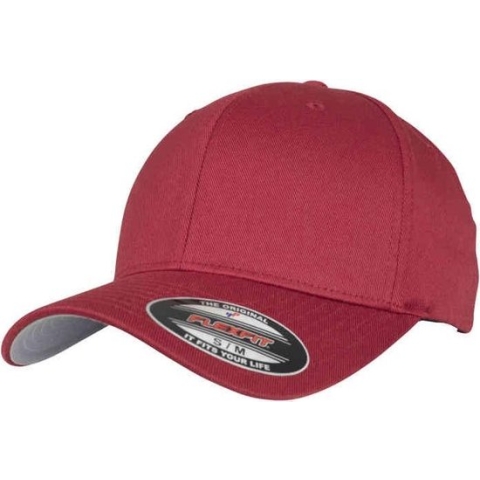Urban Classics - Wooly Combed Flexfit pet - 2XL - Rood
