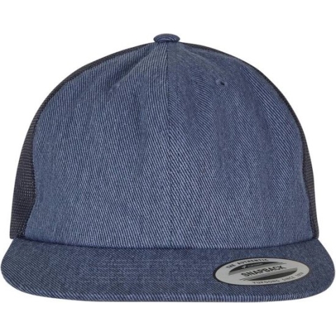 Flexfit Snapback Pet Denim Trucker Blauw