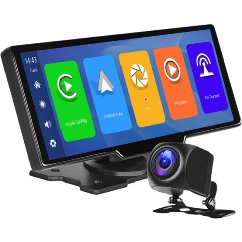 Boscer® Smart Navigatiesysteem - Ingebouwde HD Dashcam - Apple Carplay & Android Auto (draadloos) - 9.3 Inch Touchscreen - Bluetooth - Achteruitrijcamera