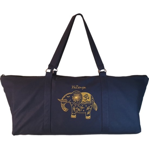 YoZenga Yogatas | Sporttas | Yoga tas groot | Olifant Night Blue | Ook handig als Strandtas