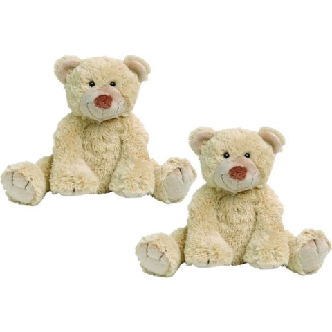 2x stuks happy Horse beige pluche knuffelbeer Boogy 35 cm - Beren dieren speelgoed knuffels