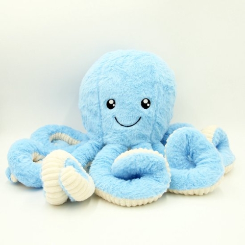 DW4Trading Pluche Knuffel Octopus - Blauw - 60 cm