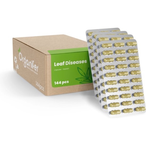 Leaf Diseases Bladziekten Capsules – 144 stuks - Voor planten die vatbaar zijn voor bladziekten - Ondersteunt herstel en plantweerbaarheid - Geschikt voor alle kamerplanten, potplanten en buitenplanten - Organifer