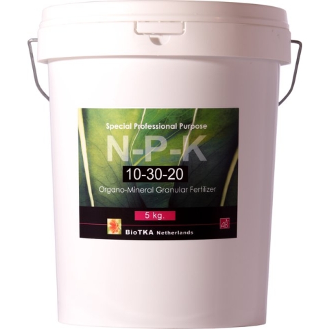 BioTka Microgranulaat NPK 10-30-20 Bloeifase 5 kg. - Bio Micro - bloei - plantvoeding - biologische plantvoeding - planten - bio supplement - hydro plantvoeding - plantvoeding aarde - kokosvoeding - kokos voeding - organische voeding