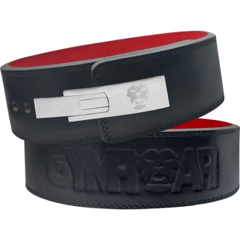 Gymroar Premium [13MM] Lifting Belt met RVS gespsluiting - Lever Belt - Powerlift Riem - Clip Sluiting - Crossfit - Bodybuilding - Powerlifting - Deadlift - Squat - 10MM - Zwart - L