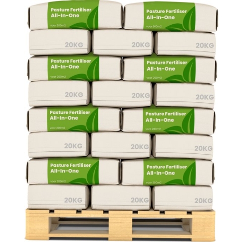 Weidemeststof All-In-One (40x = 800Kg – Voor 16.000m2) Paardenweide en Hobbyvee - Geeft hoogwaardig en smakelijk gras en ruwvoer -  Verrijkt met  Mineralen en Spoorelementen -  Organifer