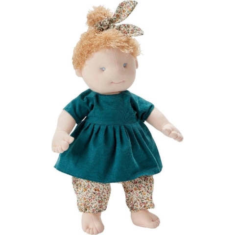 Byastrup Knuffelpop Vigga Junior 42 Cm Polykatoen Wit/blauw