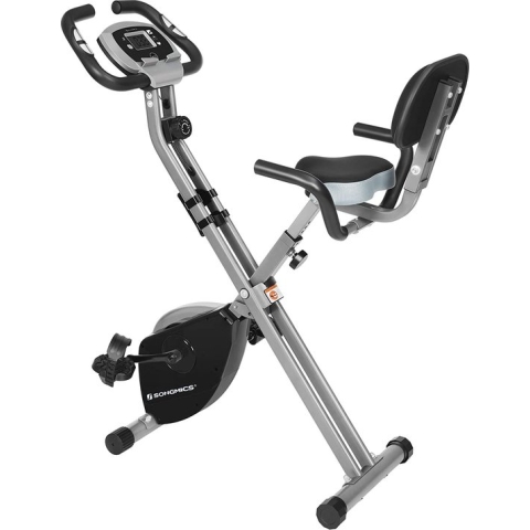 Mara Hometrainer - Fitnessfiets - Inklapbaar - 8 Magnetische Weerstandsinstellingen - Zwart/Zilver - 70 x 41 x 113 cm