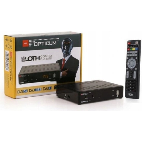 RED OPTICUM Sloth Combo Plus Mini - Hybrid Receiver DVB-S2/T2/C