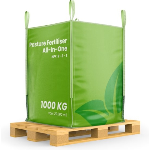 Weidemeststof All-In-One (1000Kg – Voor 2 hectare) Paardenweide en Hobbyvee - Geeft hoogwaardig en smakelijk gras en ruwvoer - Verrijkt met Mineralen en Spoorelementen - Organifer