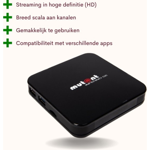 Mutant Inferno SE Plus IPTV Box Android 9.0 | IPTV Mutant TV ontvanger | Televisie box |