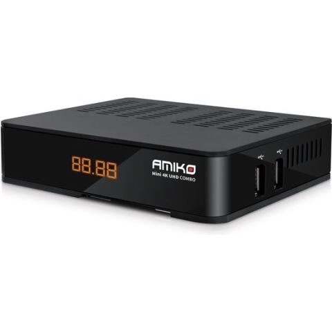 Amiko Mini 4K UHD COMBO  Satelliet ontvanger S2X en T2C met Interne kaartlezer
