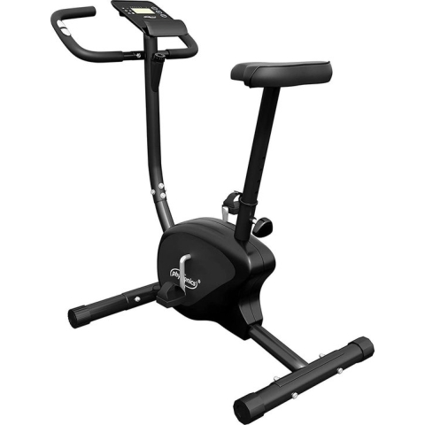 Physionics - Fitness - Hometrainer - Met LCD-display - Verstelbare zitting - Verstelbare weerstand - Met hartslagsensor - Zwart