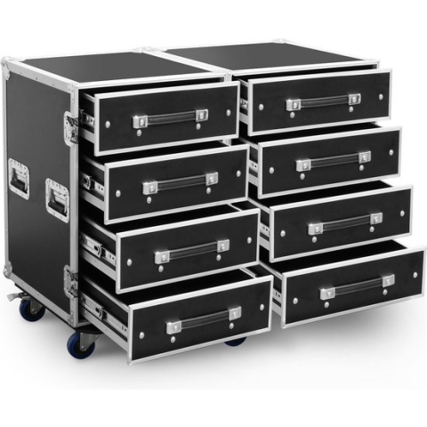 Flightcase - Power Dynamics PD-FA4 - Roadie ladenkast met 8 lades