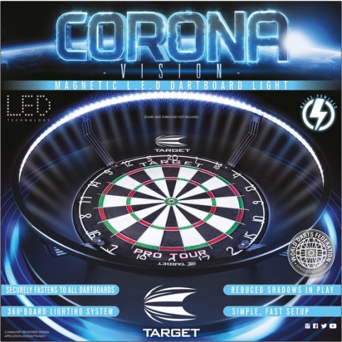 Target darts corona vision - dartbord verlichting 360
