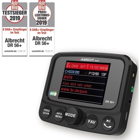 Albrecht DR 56+ - Radio - DAB+ - Autoradio adapter - Bluetooth
