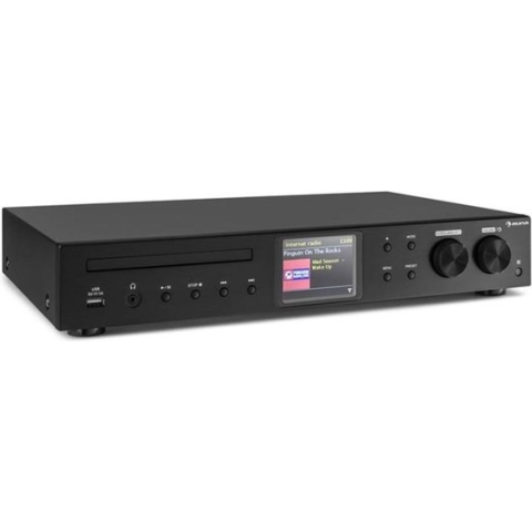 iTuner CD HiFi-receiver internet/DAB+/ FM radio CD speler WiFi zwart