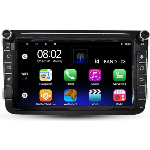 Android 10.0  8 inc Scherm  Car Video voor VW CC Universal Golf / Polo / Tiguan / Passat / B7 / B6 / SEAT / Leon WIFI GPS BT WIFI Radio SWC