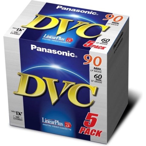 Panasonic DVC 90 Video cassette (5 pack)