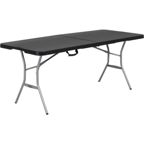 Lifetime - Buffettafel 180 cm - opklapbaar tot koffer - zwart