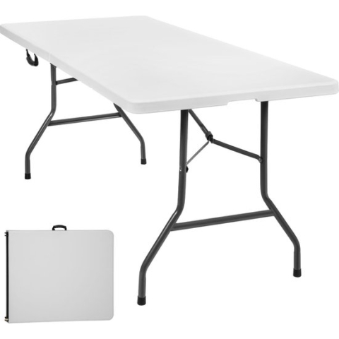 tectake - campingtafel - partytafel - klaptafel - kunststof - afm. 183 x 76 x 74cm - 402153