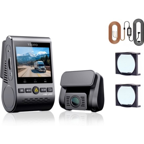 VIOFO A129 Duo Pro 4k Dashcam + GPS + Hardwire Kit + 2x CPL Filter - Voor en Achter Full HD Auto Dashcam