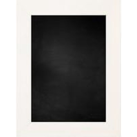 Zwart Schoolbord met Houten Lijst - Wit Ingewassen - 37 x 47 cm - Lijstbreedte: 39 mm - Breed