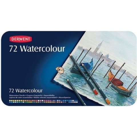 Derwent Watercolour potloden assorti in blik 72 stuks