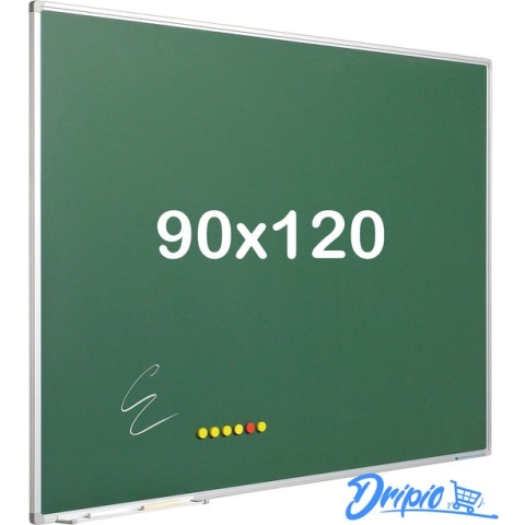 Krijtbord PRO - Magnetisch - Schoolbord - Eenvoudige montage - Geëmailleerd staal - Groen - 90x120cm