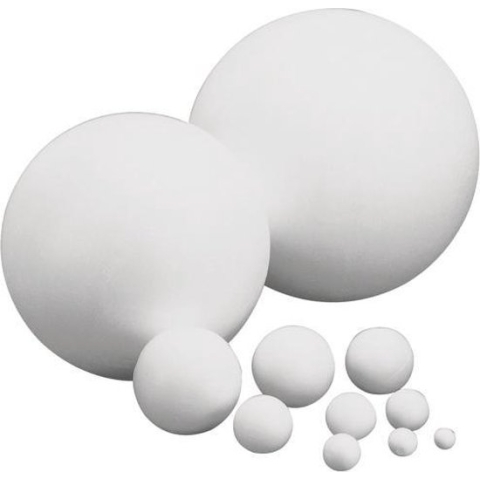 10x Stuks hobby/DIY holle piepschuim bal/bol 20 cm 2 halve schalen - Knutselen basis materialen - Hobby materiaal