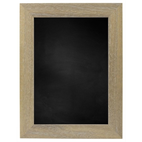Zwart Schoolbord met Houten Lijst - Vergrijsd - 37 x 47 cm - Lijstbreedte: 39 mm - Breed