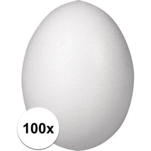 100x Piepschuim ei 6 cm