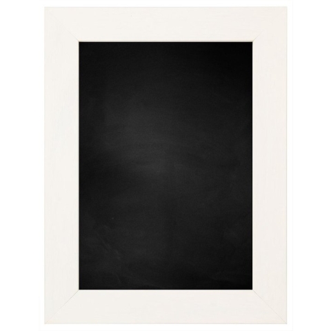 Zwart Schoolbord met Houten Lijst - Wit Ingewassen - 57 x 77 cm - Lijstbreedte: 39 mm - Breed