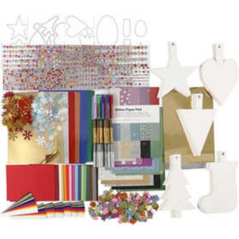 Kerst Decoratie Set - Tekenpapier - Assorti - 3800 grams