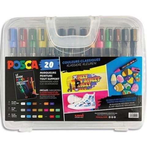 Posca Classic 20 stuks set – In koffer