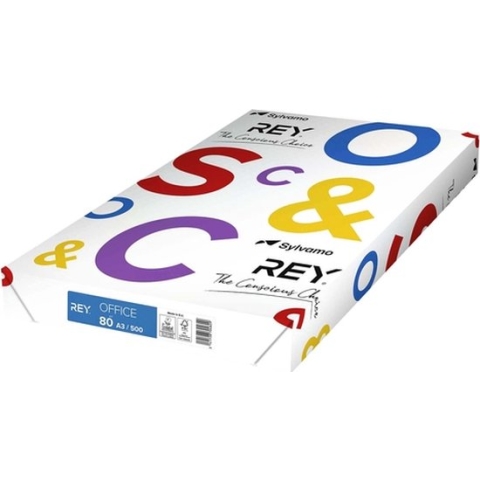 Kopieerpapier Rey Office A3 80gr wit 500vel - 5 stuks
