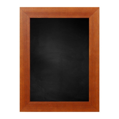 Zwart Schoolbord met Houten Lijst - Kersen - 47 x 67 cm - Lijstbreedte: 39 mm - Breed