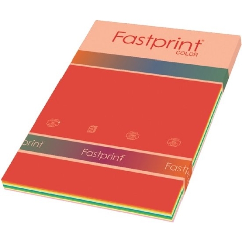 Kopieerpapier Fastprint A4 160gr 10kleuren x5vel - 10 stuks