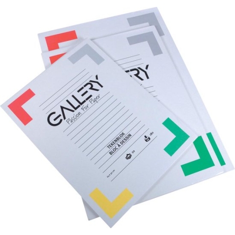 Gallery tekenblok ft 24 x 32 cm, extra zwaar houtvrij papier, 190 g/m², blok van 20 vel 10 stuks