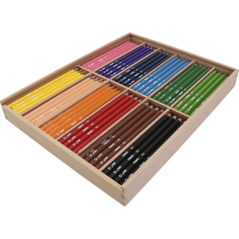 Edu Jumbo Kleurpotloden. dikte 10 mm. vulling 5 mm. diverse kleuren. 12x12 stuk/ 1 doos