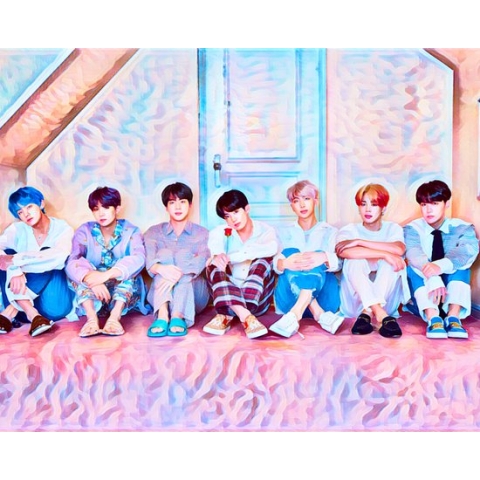 K-POP BTS 3 - Canvas - 70 x 100 cm