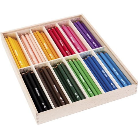Edu Jumbo kleurpotlood. dikte 10 mm. vulling 6.25 mm. diverse kleuren. 12x12 stuk/ 1 doos