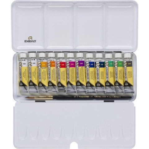 Rembrandt water colour box 12 10mL tubes- opaque white mixing