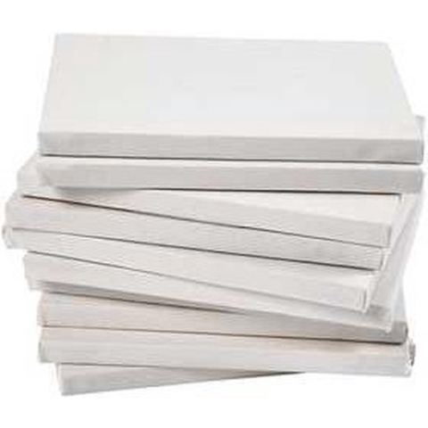 Gespannen canvas, D: 1,6 cm, afm 18x24 cm, 280 gr, wit, 40 stuk/ 1 doos