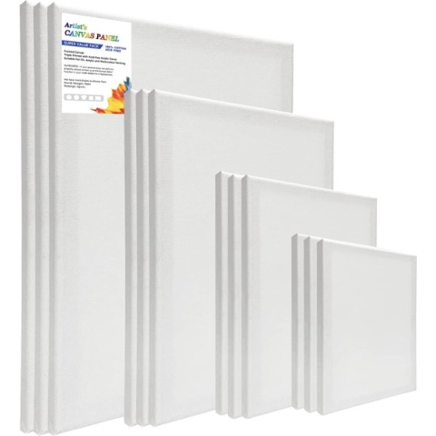 HOTOOLME Kunstenaars-spieraam, schildersdoek, 13 x 18 cm, 18 x 24 cm, 24 x 30 cm, 30 x 40 cm, 3-voudig wit gegrond, 100% katoen voor acryl- en olieverfschilderijen