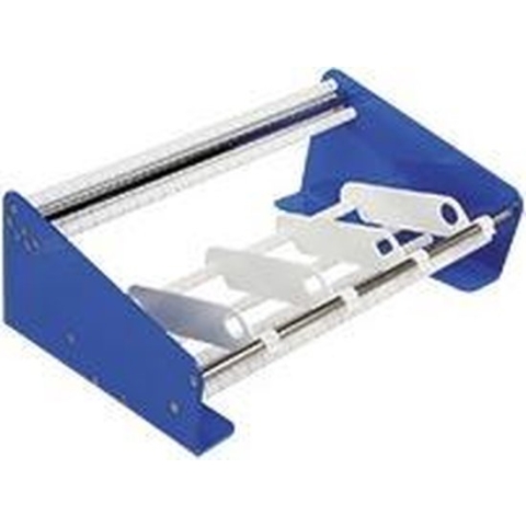 Tafel etikettendispenser met 4 rollendelers, staal, breedte 315 mm
