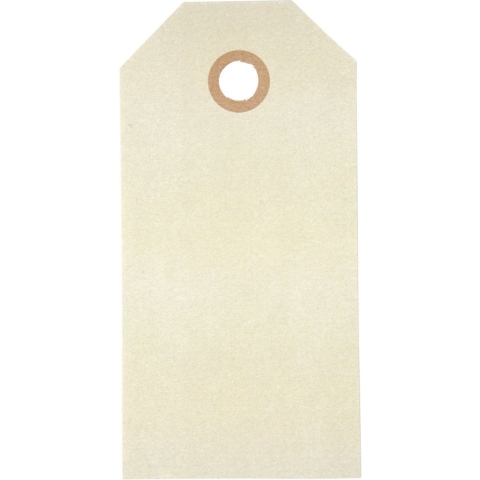 Cadeaulabels, afm 5x10 cm, 250 gr, crème, 1000 stuk/ 1 doos