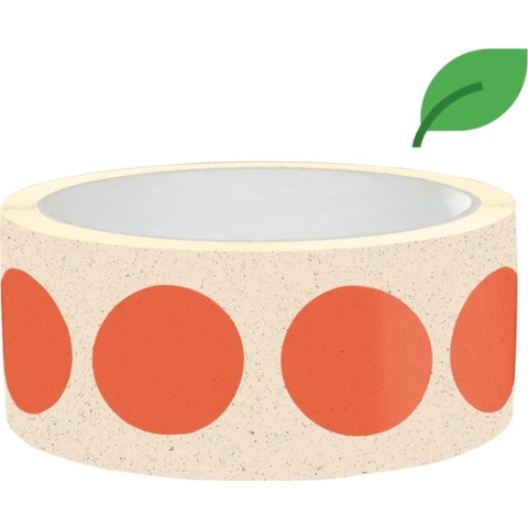 Markeringspunten stickers - rood - graspapier - 500 per rol