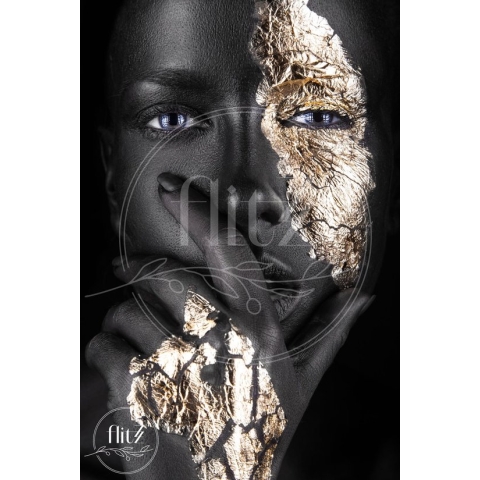 100% Nederlandse Productie! │ Diamond Painting │ Golden Girl │ Formaat 60 x 90 cm │ Diamond Painting Pakket Volwassen │ Volledige bedekking │ Vierkant │ Full │ Flitzz Diamond Painting